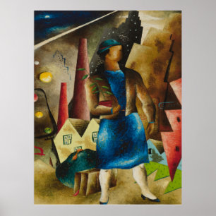 Poster L'Abstraite d'expulsion d'Eldzier Cortor