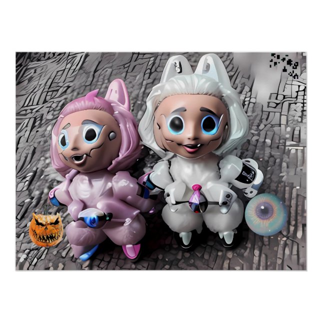 Poster Labubu Tricks et Traitements (Devant)