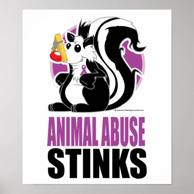 Poster L'abus des animaux puent (Devant)