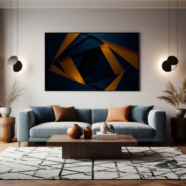 Poster Labyrinthe Bleu Doré (Créateur téléchargé)