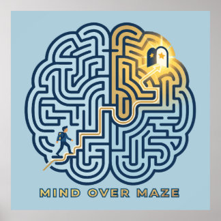 Poster Labyrinthe Mental – Cerveau Inspirant