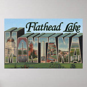 Poster Lac à tête plate, Montana - grandes scènes de