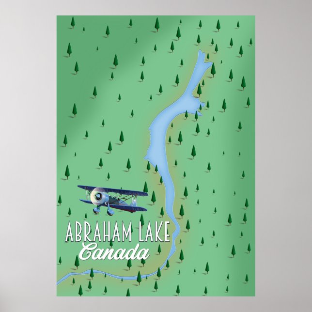 Poster Lac Abraham, Canada (Devant)