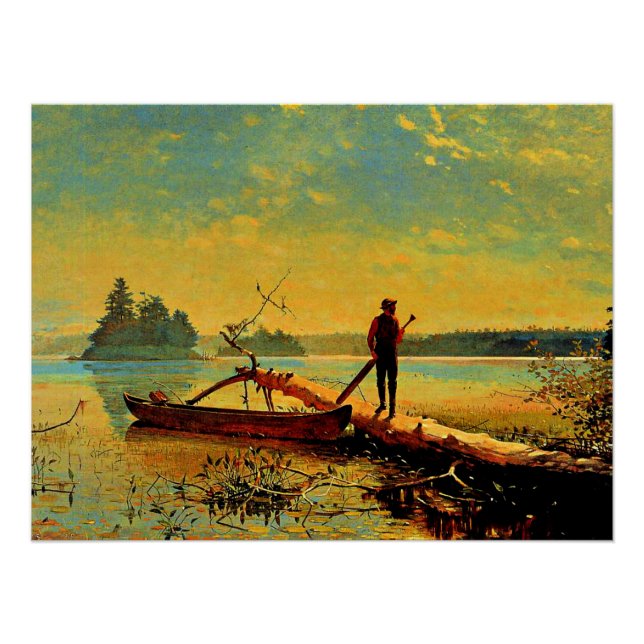 Poster Lac Adirondack par Winslow Homer (Devant)