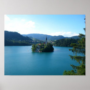 Poster Lac Bled Island Slovénie