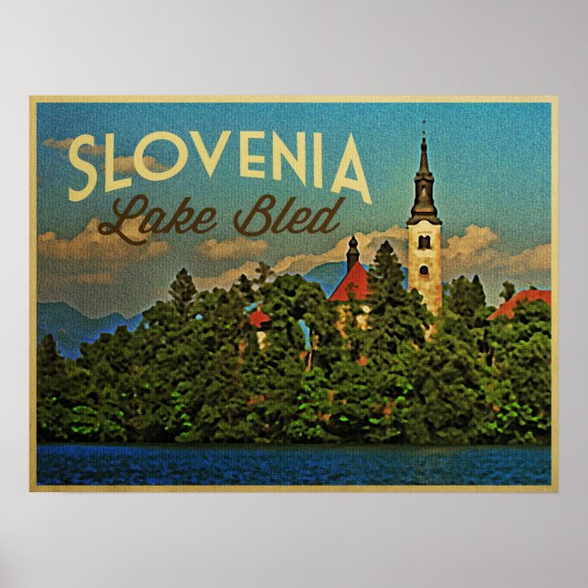 Poster Lac Bled Slovénie (Devant)