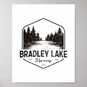Poster Lac Bradley Wyoming Plein air Vintage 3