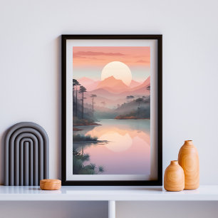 Poster Lac Céleste Sérénité