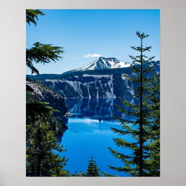Poster Lac Crater // Vues incroyables du parc national (Devant)
