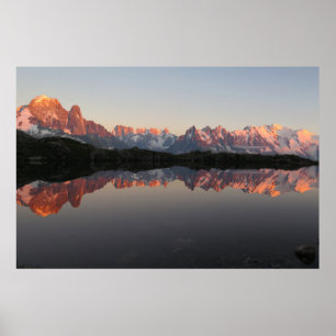 Poster Lac de Cheserys sunset