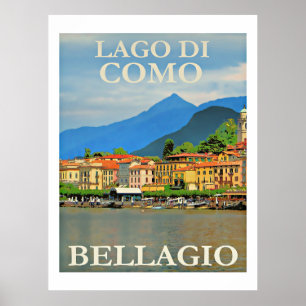 Poster Lac de Côme, Bellagio, Italie
