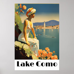 Poster Lac de Côme Italie Voyage Romantique au bord du la