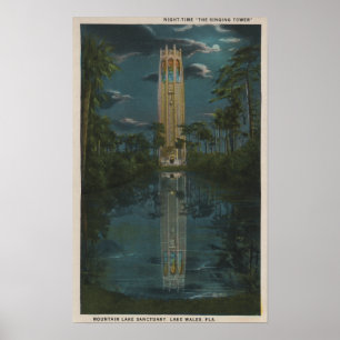 Poster Lac de Galles, FL - Vue sur le lac du Mt. & Chante