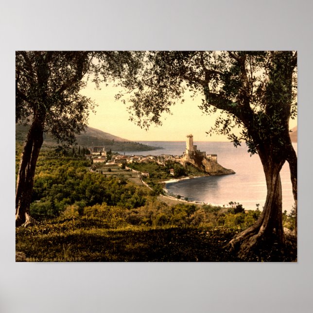 Poster Lac de Malcesine Garda Italie (Devant)