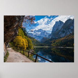 Poster Lac des Alpes Gosauseen Lac Autriche