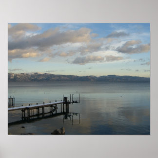 Poster lac d'hiver tahoe