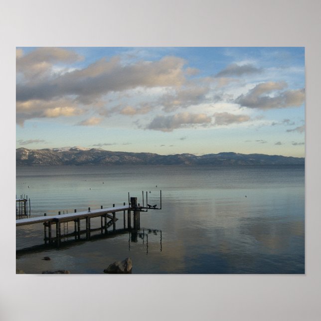 Poster lac d'hiver tahoe (Devant)