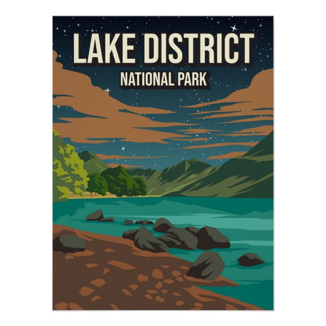Poster Lac District England UK National Park (Devant)