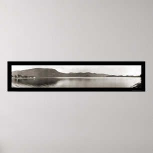 Poster Lac Dunmore, photo 1912 du Vermont