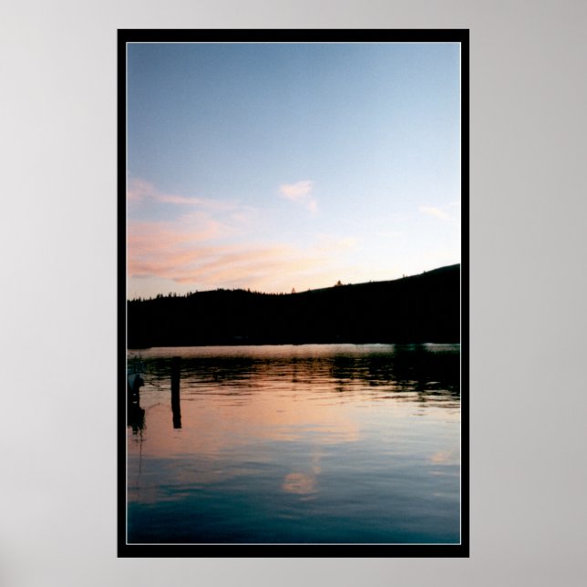 Poster Lac Flathead au coucher du soleil (Devant)