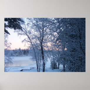 Poster Lac gelé dans le temps