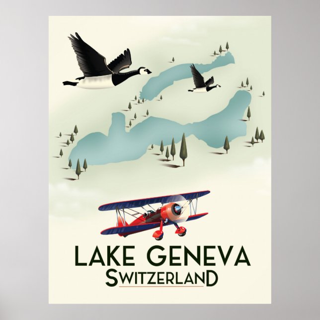 Poster lac geneva suisse Avis de voyage (Devant)