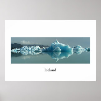 Poster Lac Glacier Islande