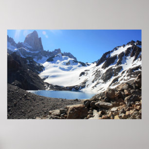 Poster Lac Glacier Près Du Mont Fitz Roy