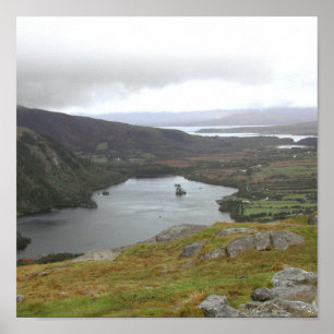 Poster Lac Glanmore de Healy Pass Irlande.