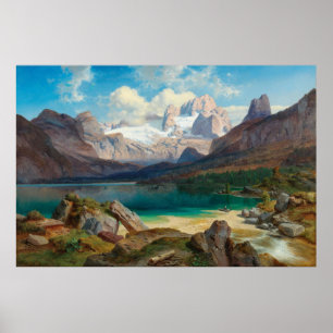 Poster Lac Gosau Avec Vue Sur Le Massif Dachstein