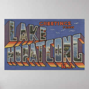 Poster Lac Hopatcong, New Jersey - grandes scènes de