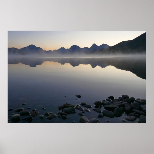Poster Lac McDonald à Sunrise II (Devant)