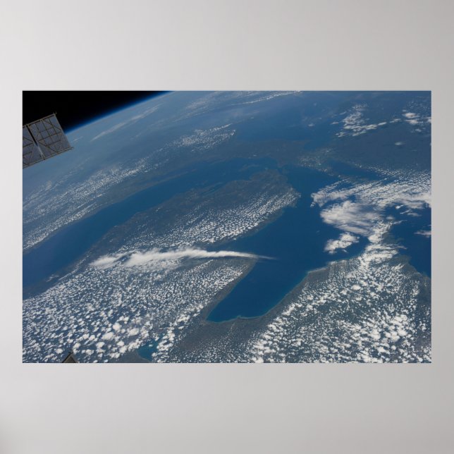 Poster Lac Michigan, Lac Huron Et État Du Michigan. (Devant)