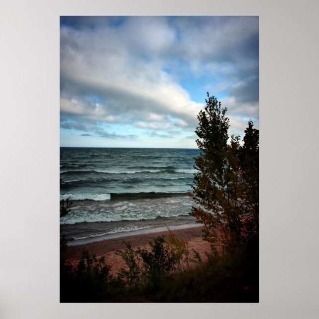 Poster Lac Michigan - St. Ignace, MI (Devant)