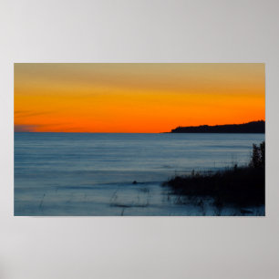 Poster Lac Michigan Sunset, Michigan