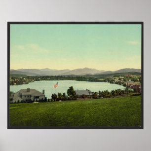 Poster Lac mirror, Lake Placid New York
