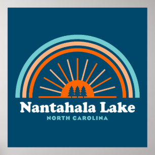 Poster Lac Nantahala Caroline du Nord Arc en ciel