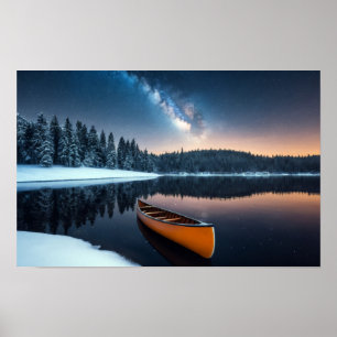 Poster Lac Nature Extérieur Paysage Calme Tranquille Rela