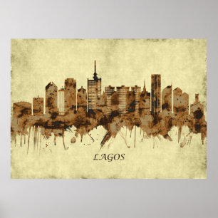 Poster Lac Nigeria Cityscape