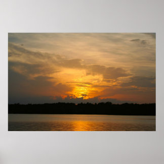 Poster Lac Norman, NC Sunset
