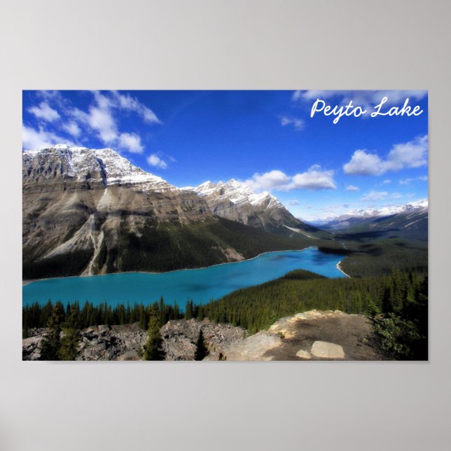 Poster Lac Peyto, Parc national Banff, Rocheuses canadien (Devant)