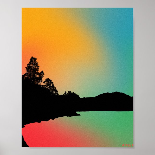 Poster Lac réfléchissant (Devant)