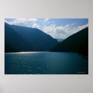 Poster Lac réservoir d'eau au Monténégro