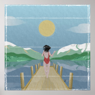 Poster Lac Rotoiti Nouvelle-Zélande