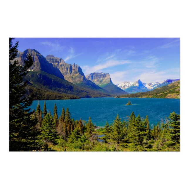 Poster Lac St. Mary, Parc national des Glaciers, Montana (Devant)
