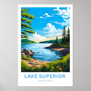 Poster Lac Supérieur États-Unis Imprimer