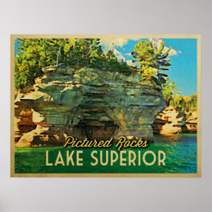 Poster Lac Supérieur Pictures Rocks