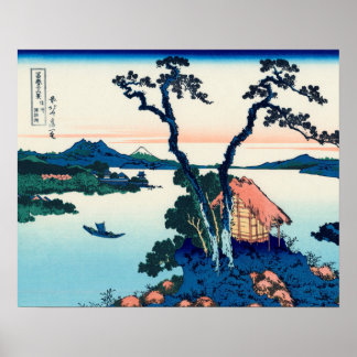 Poster Lac Suwa dans la province de Shinano
