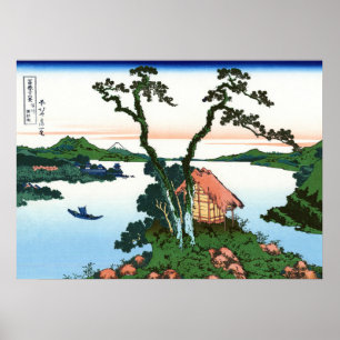 Poster Lac Suwa dans la province de Shinano