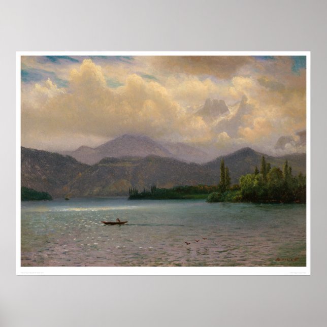 Poster Lac Tahoe, Californie par Bierstadt (0102a) (Devant)